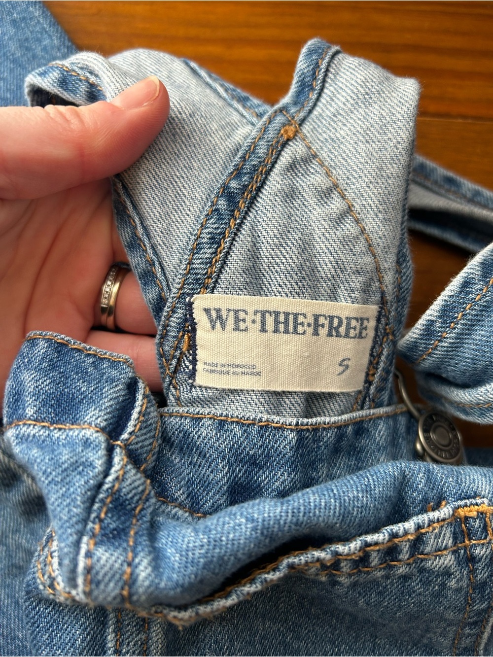Free People We The Free Light Blue Denim Overalls